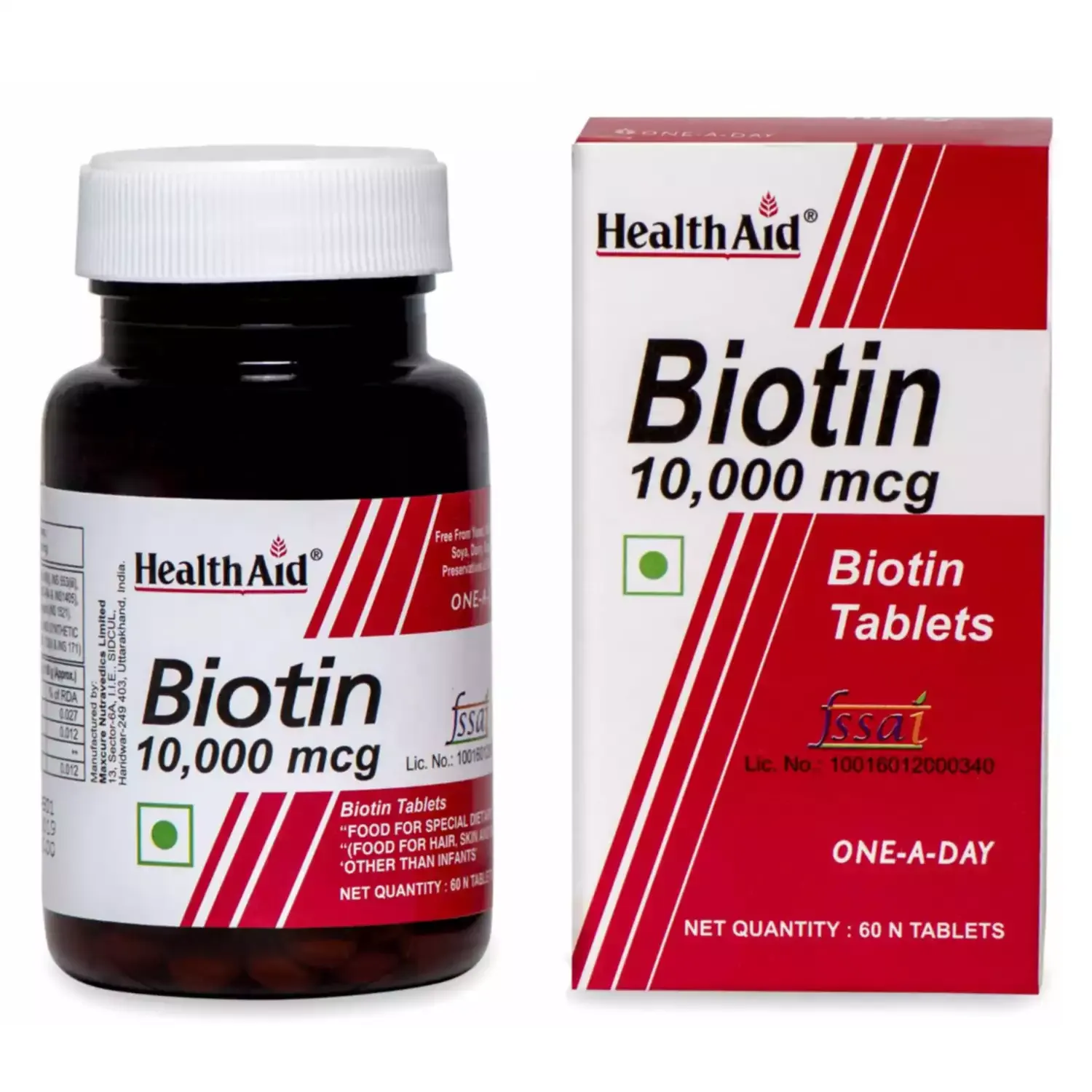 HealthAid Biotin 10,000mcg (60 tablets)