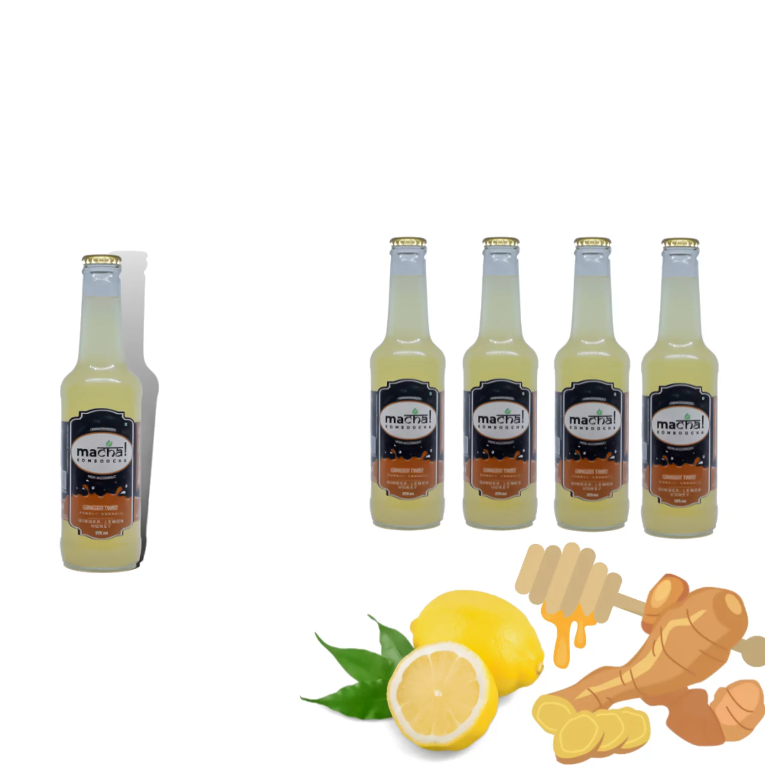 Macha! Komboocha - Ginger Twist - Pack of 4