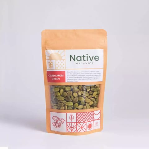 Native Organica Cardamom Green  100 gm