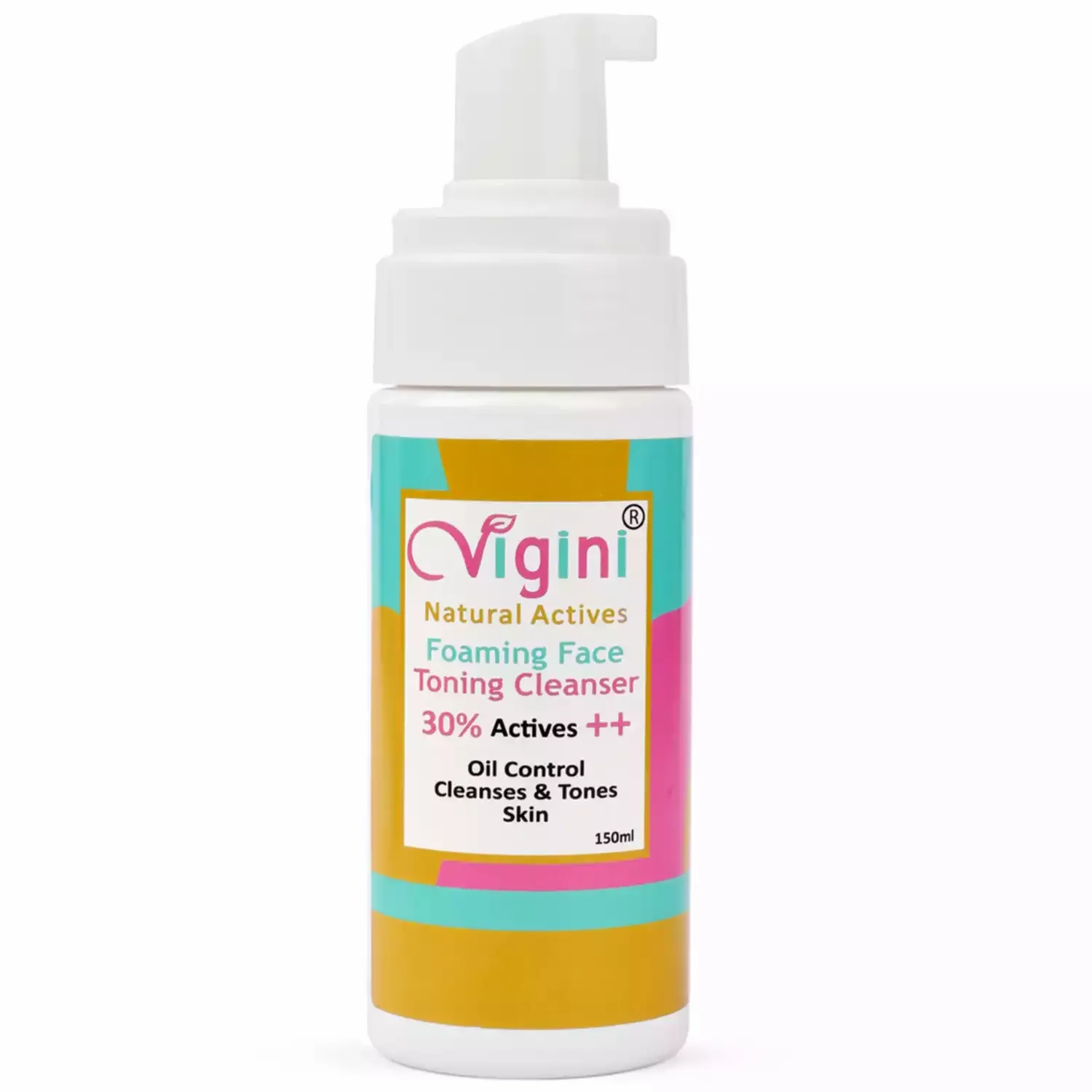 Vigini 30% Actives Anti-Acne Oil Control Foaming Toner Deep Cleanser Soap Free Face Wash 150ml