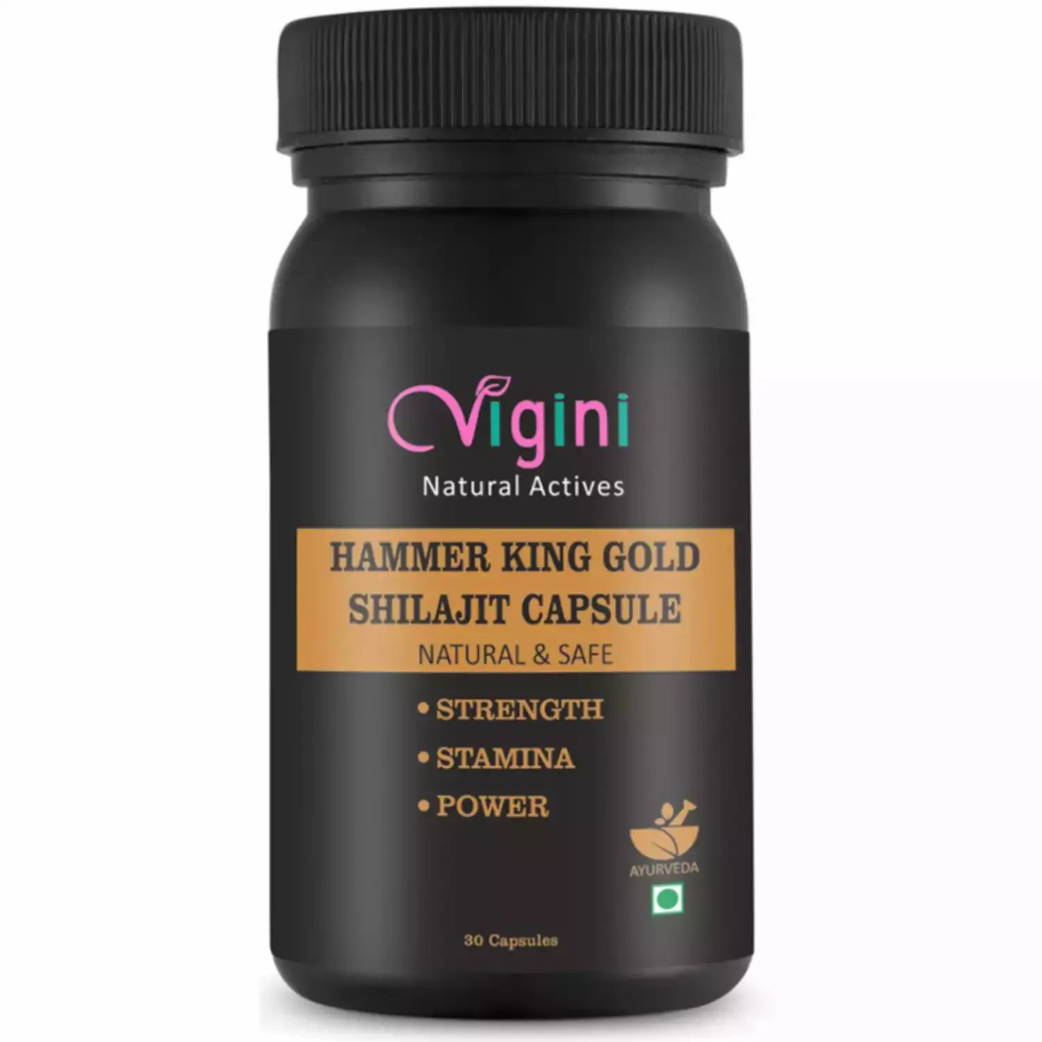 Vigini Hammer King Gold Shilajit Increase Stamina Testosterone Strength Performance Booster