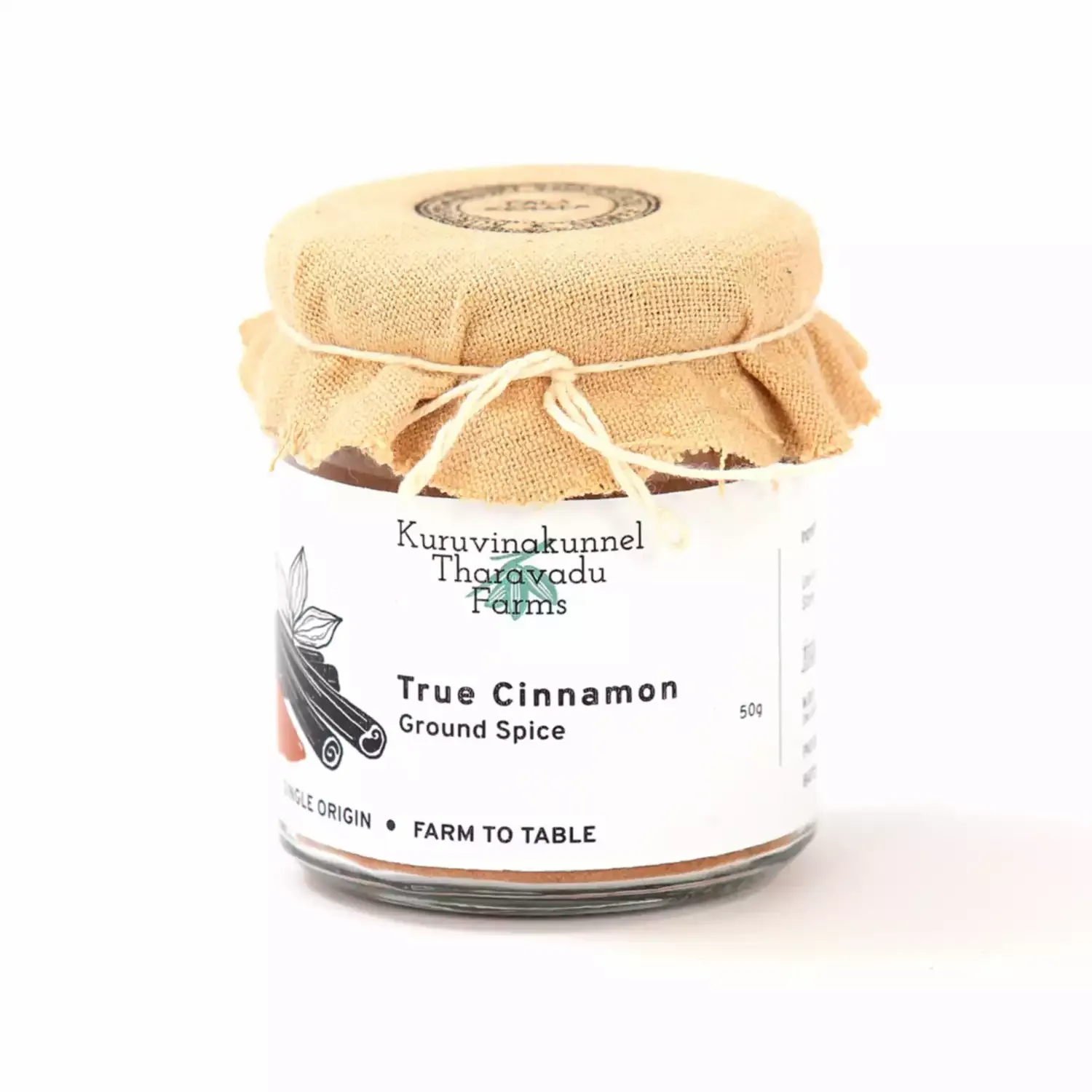 Kuruvinakunnel Tharavadu Farms True Cinnamon Ground Spice 50g