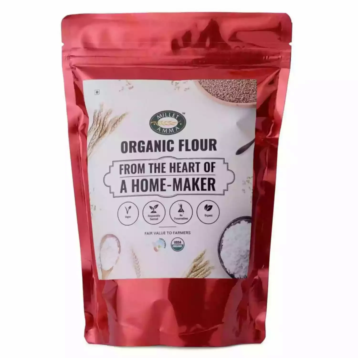 Sprouted Ragi Finger Millet Flour Organic 500gm