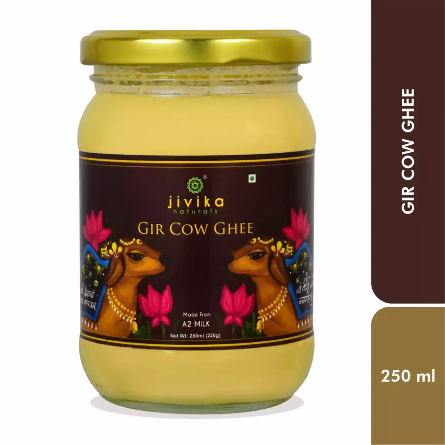 Jivika Naturals A2 Premium Gir Cow Ghee 250ml