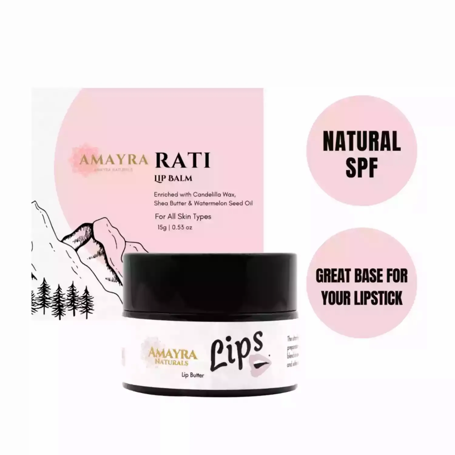 Amayra Naturals Rati Watermelon Mandarin Lip Butter 15 gms