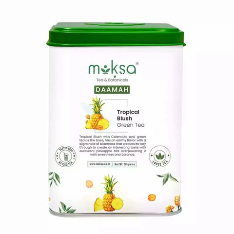 Moksa Assorted Tea Gift Set Bliss Single Square Caddy Tea Gift Set Tropical Blush Loose Leaf Tea