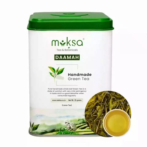 MOKSA Tea BOTANICALS Handmade Green Tea Organic Tea Leafs High on Antioxidants Loose Leafs 35g