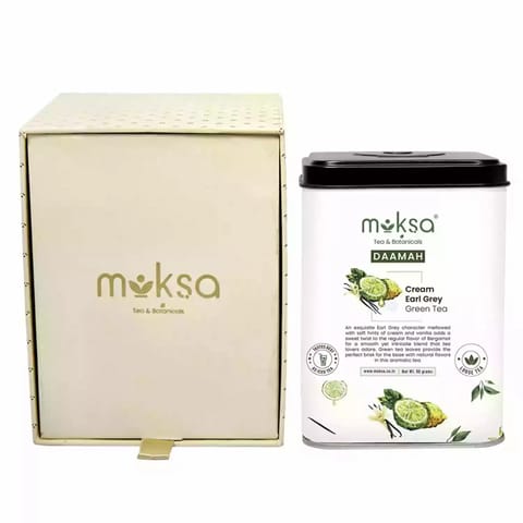 MOKSA Assorted Tea Gift Set Bliss Single Square Caddy Tea Gift Set Earl Grey Creme Loose Leaf Tea