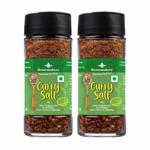 Homemakerz Curry Salt Pack of 2  Healthy Mineral Rich Sea Salt Daily Cooking 100 gms