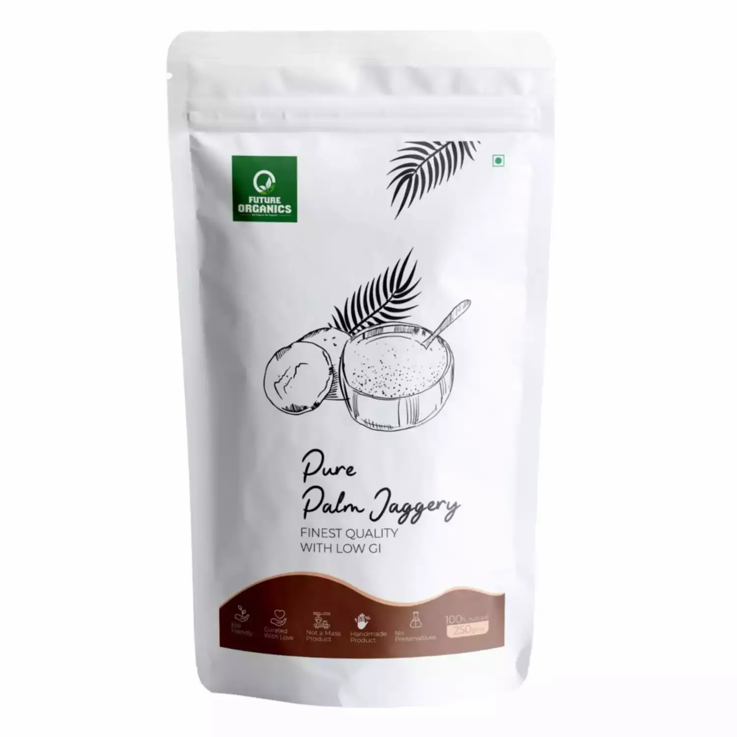 Future Organics Pure Palm Jaggery 250 Grams each Pack of 2