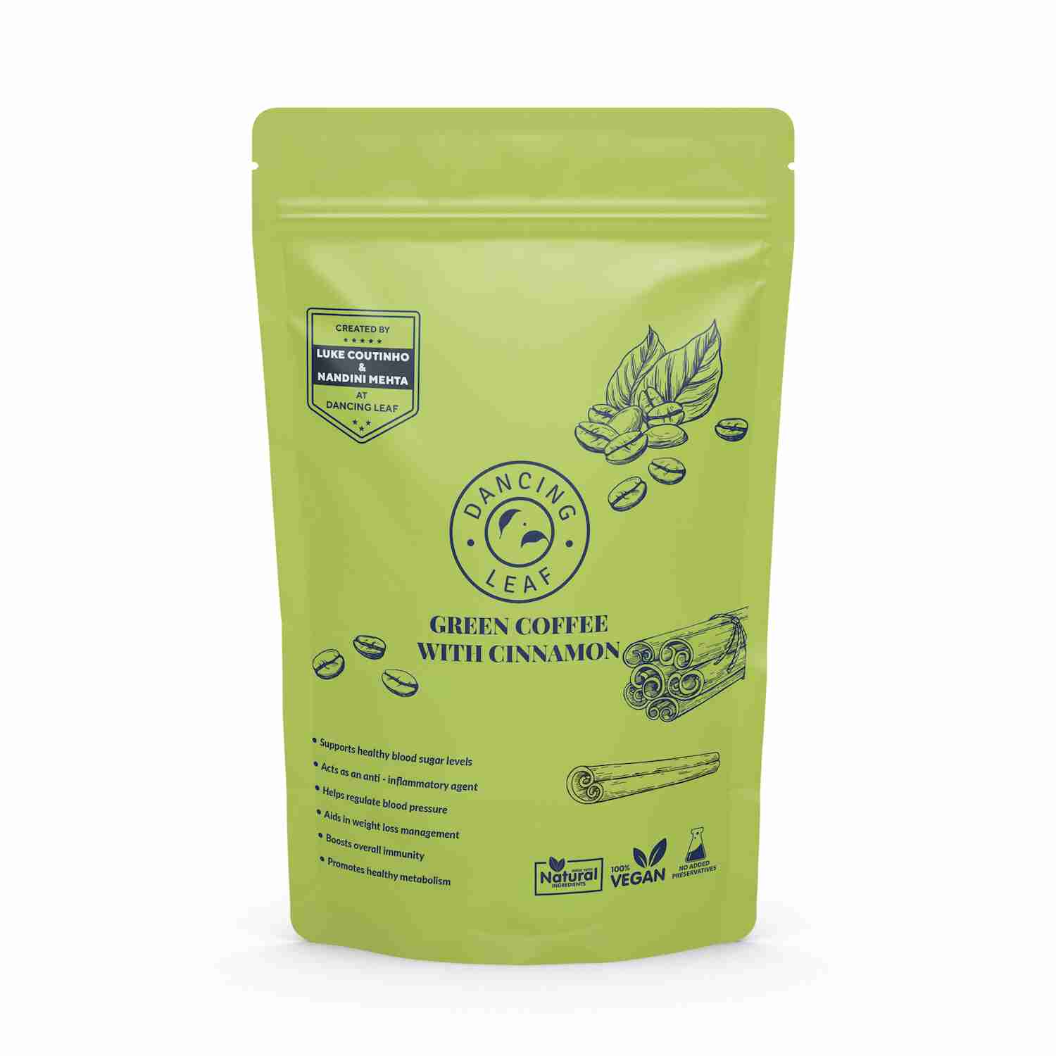 Dancing Leaf Green Coffee with Cinnamon (200 gms)