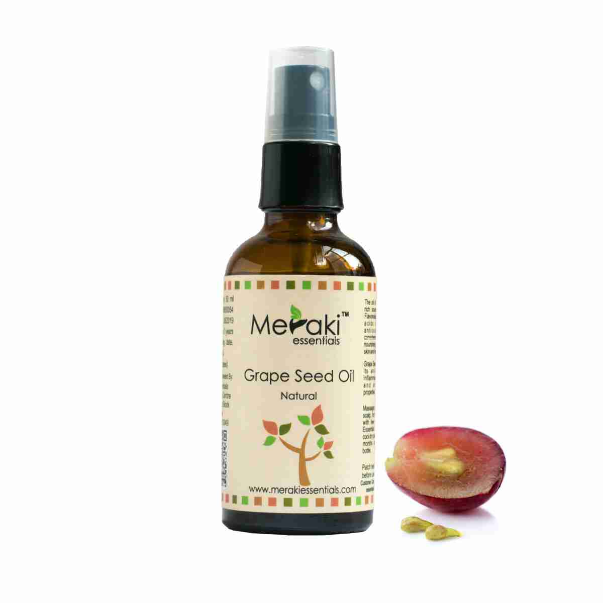 Meraki Essentials Unrefined Grapeseed Natural Oil 50 ml