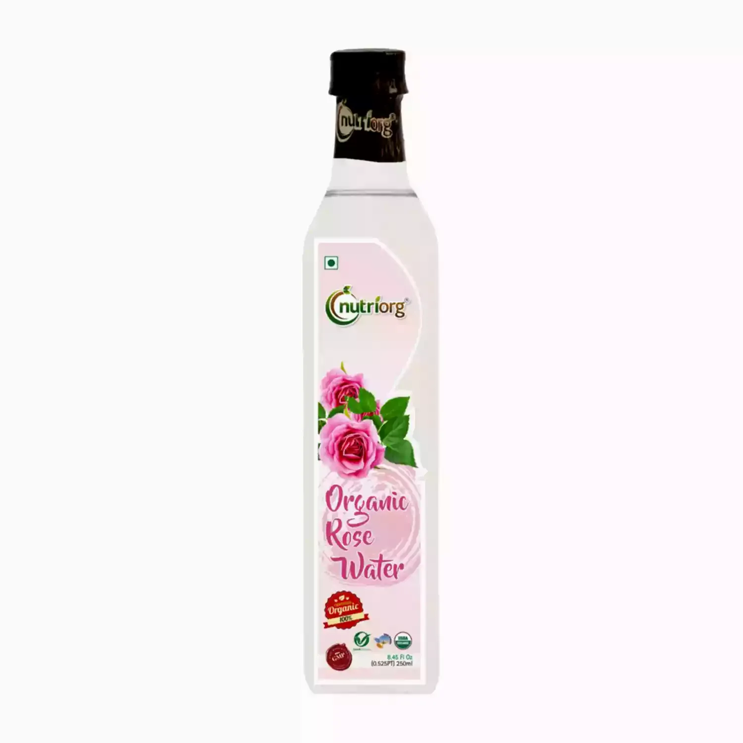 Nutriorg Certified Organic Rose Water 250 ml (Pack of 2), Cleanser & Toner