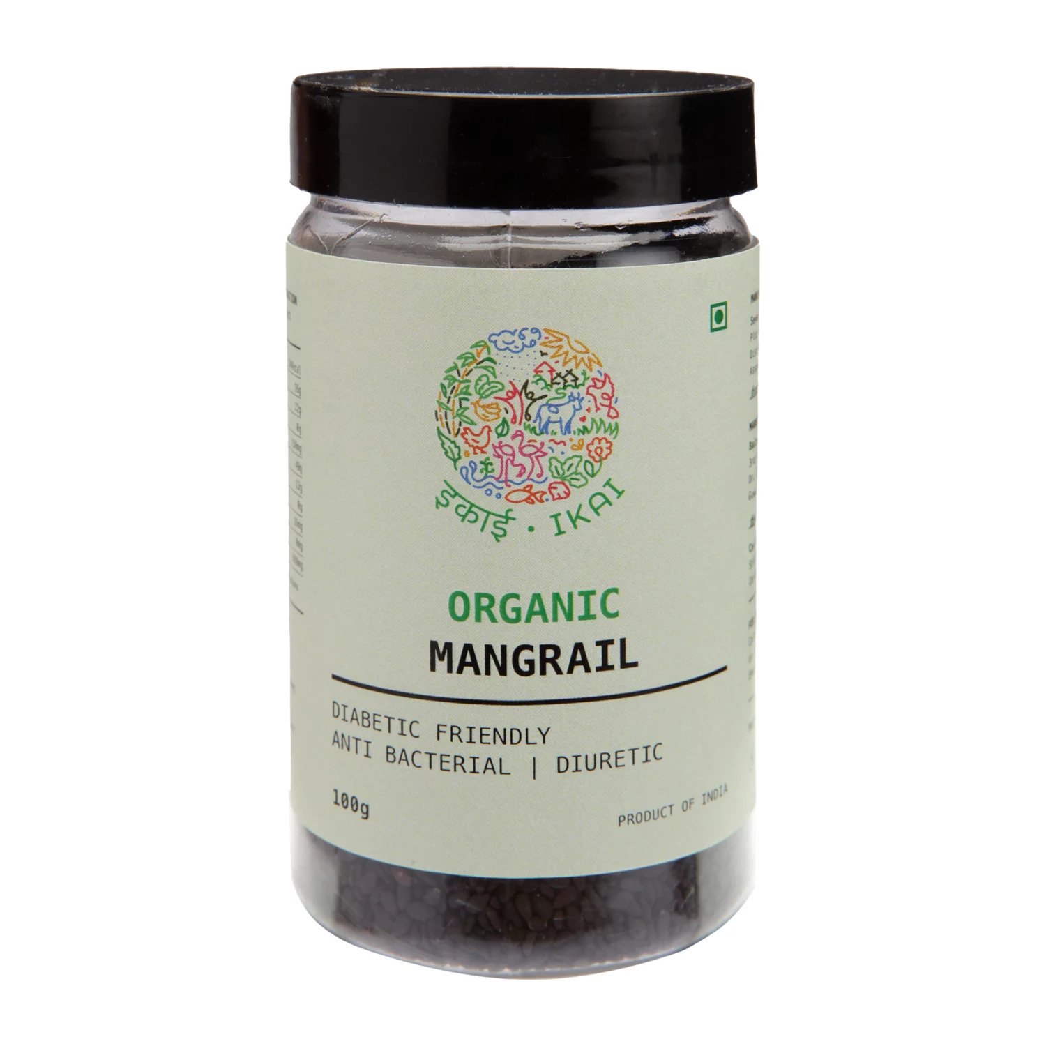 IKAI Organic Mangrail, Kalonji Seeds, Nigella Seeds, Organic Spice, Produce of India 100 Gram