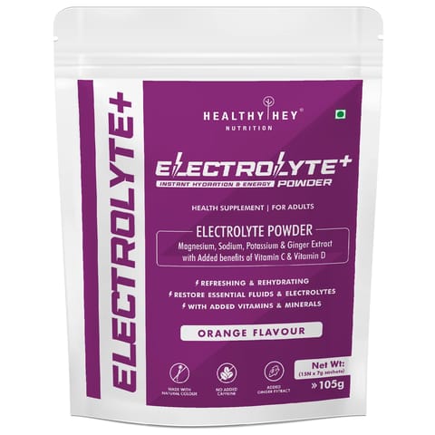 HealthyHey Nutrition Electrolyte Powder, Orange Natural Flavor - Hydration Drink