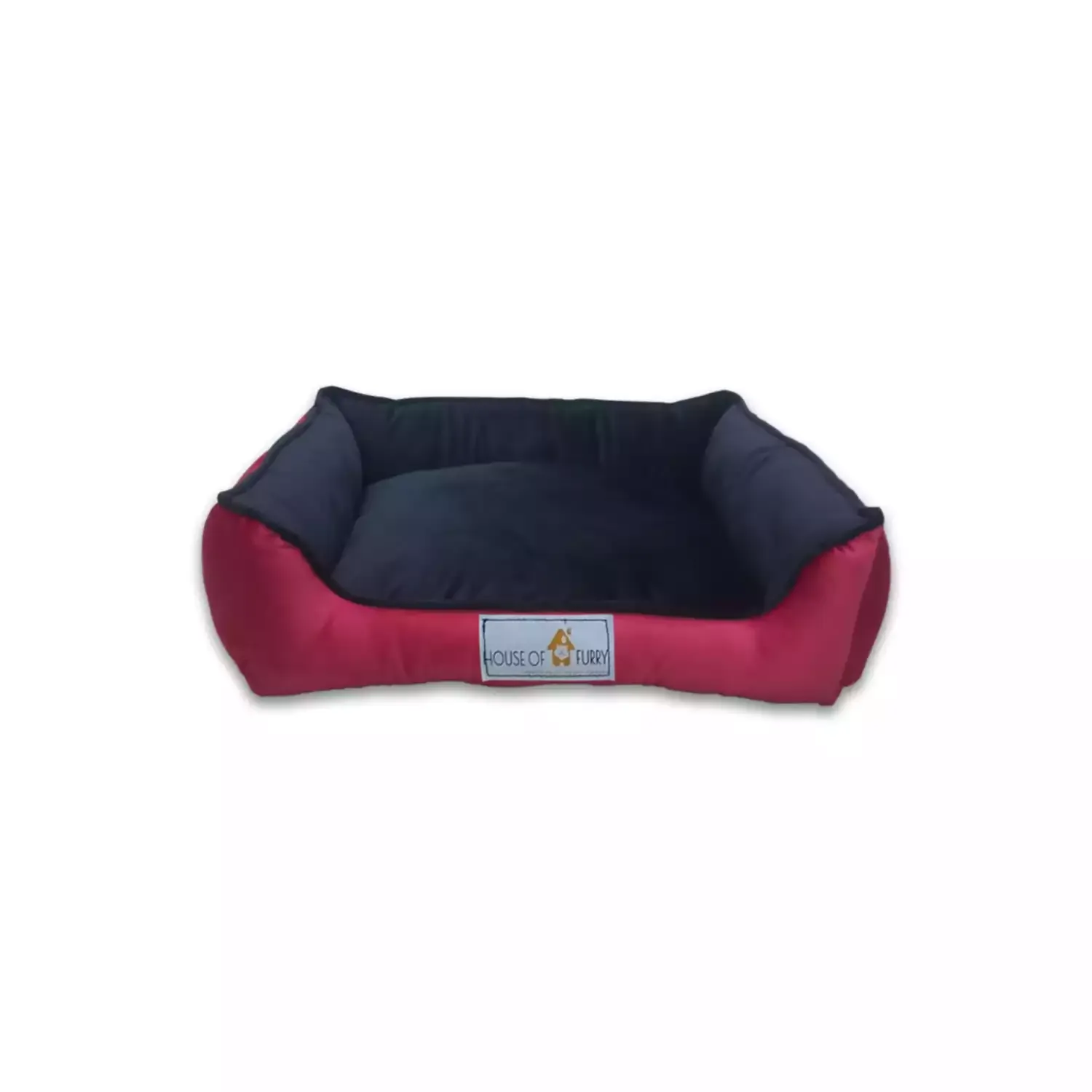 House of Furry Turkish Velvet Bolster Pet Bed Small Oreo