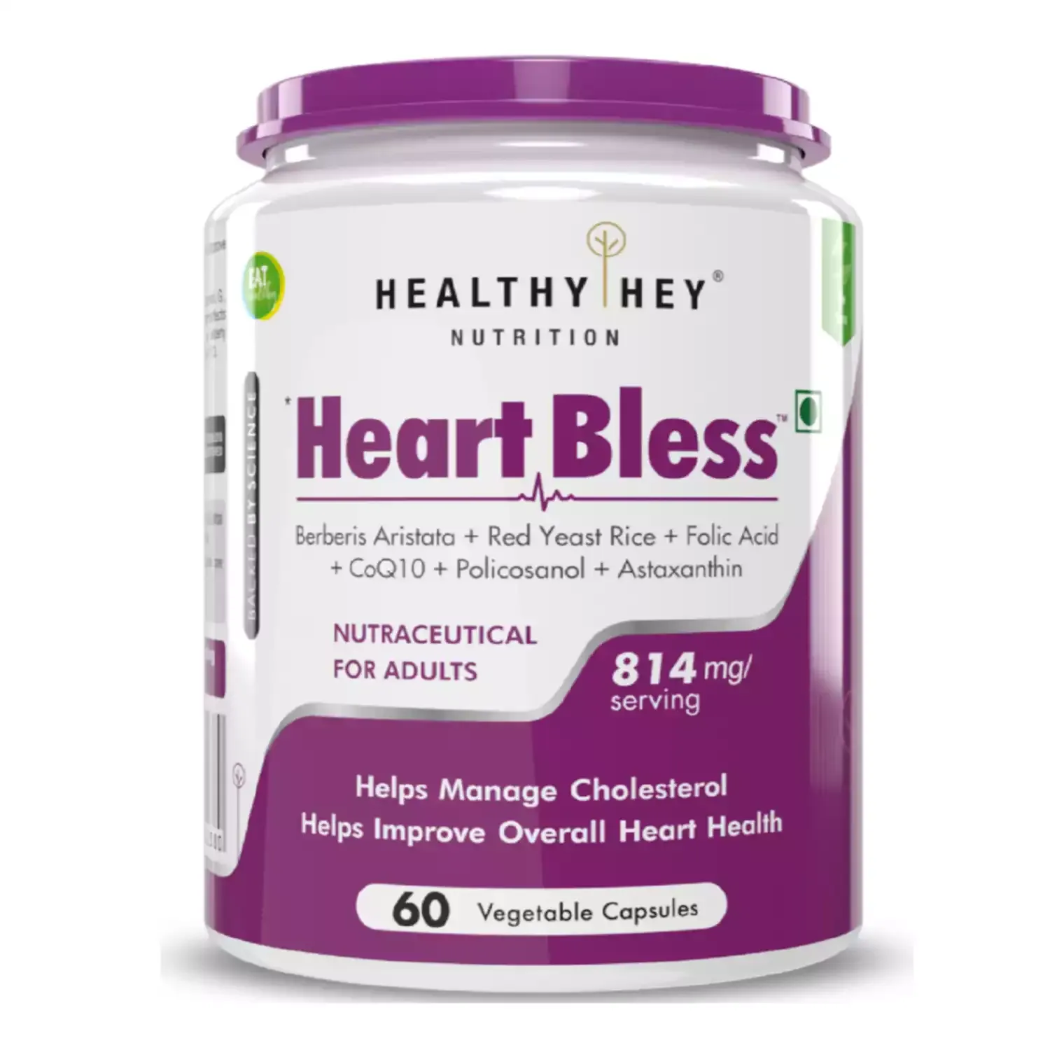 HealthyHey Nutrition Heart Bless (60 Vegetable Capsules)