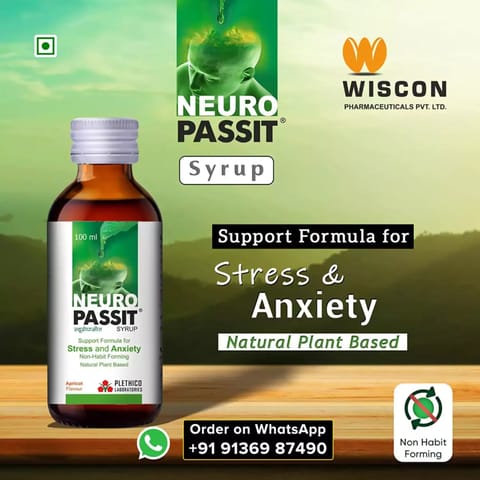 Neuropassit Syrup 100ml & 32 lozenges | Combo For Stress and Anxiety | Ayurvedic & Natural