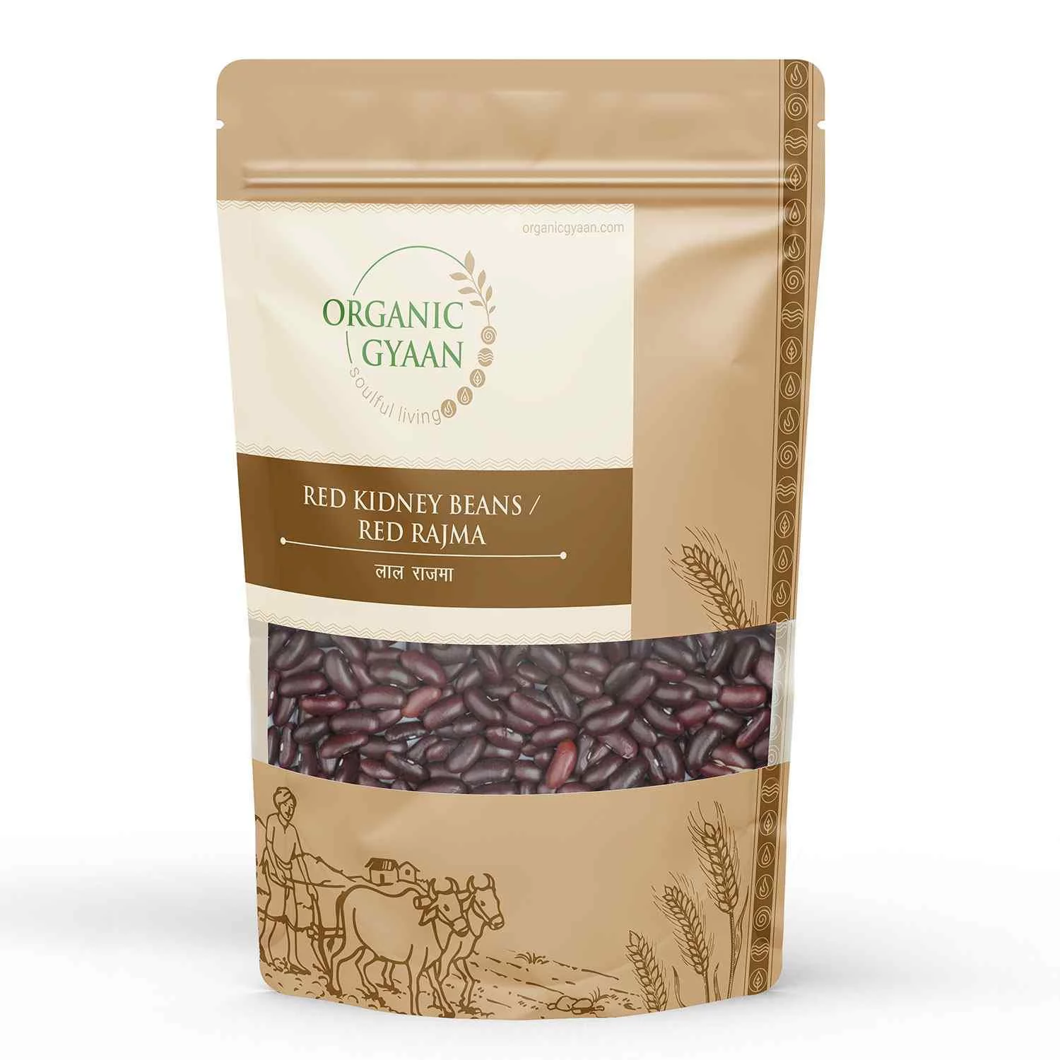Organic Gyaan Organic Red Kidney Beans / Red Rajma (900 gms)