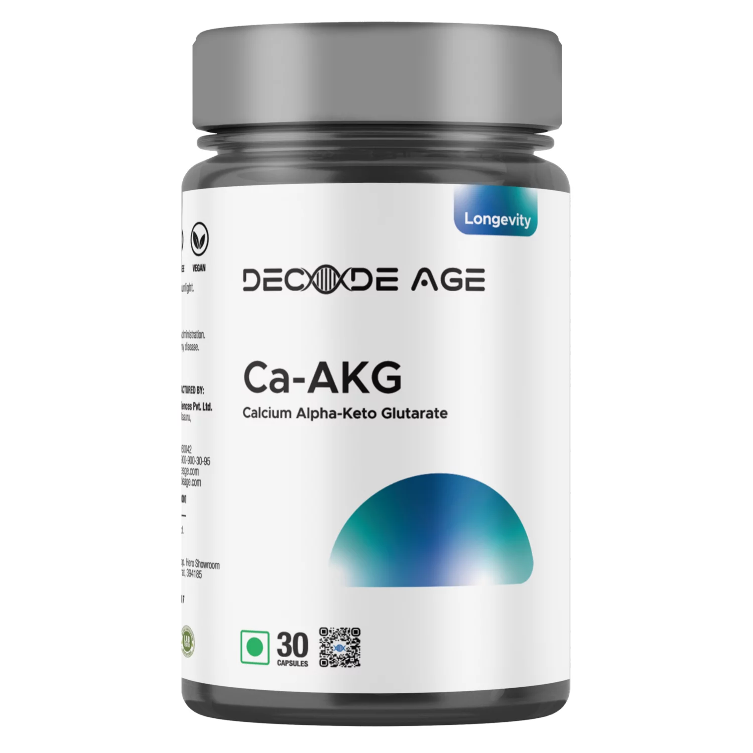 Decode Age Ca AKG + Alpha Ketoglutarate Improves Muscle Recovery (30 Capsules)