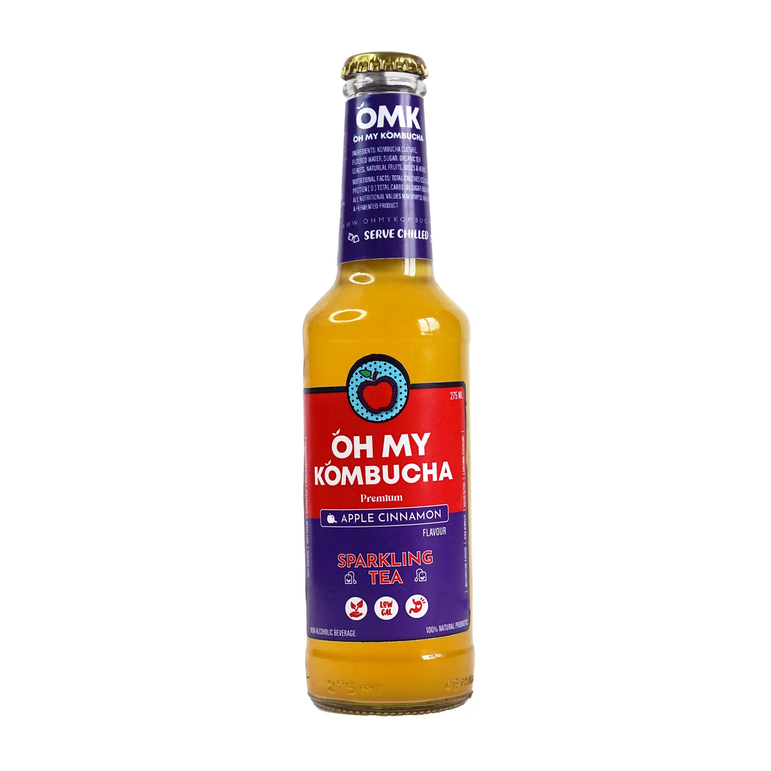 Oh My Kombucha - Apple Cinnamon Kombucha - 275 ml