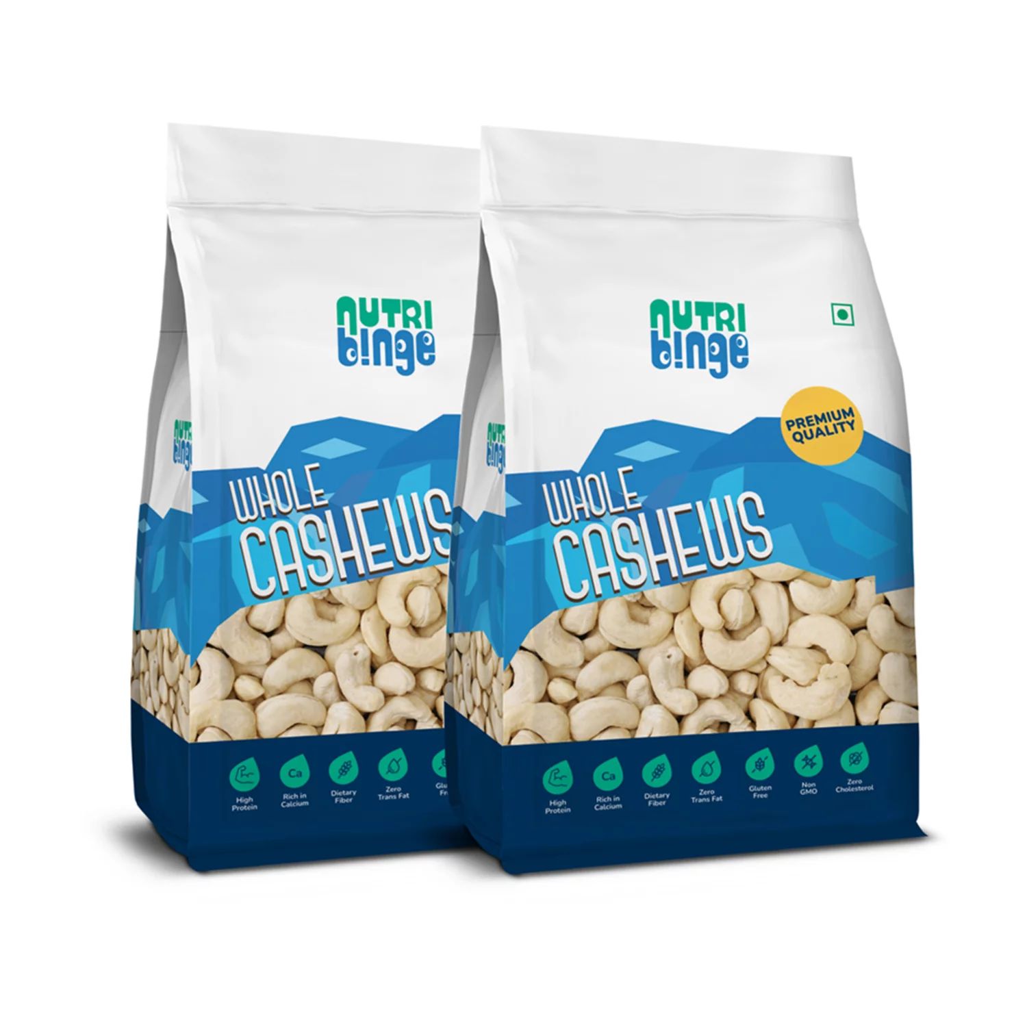 Nutri Binge Whole Cashews 200g (Pack of 2)