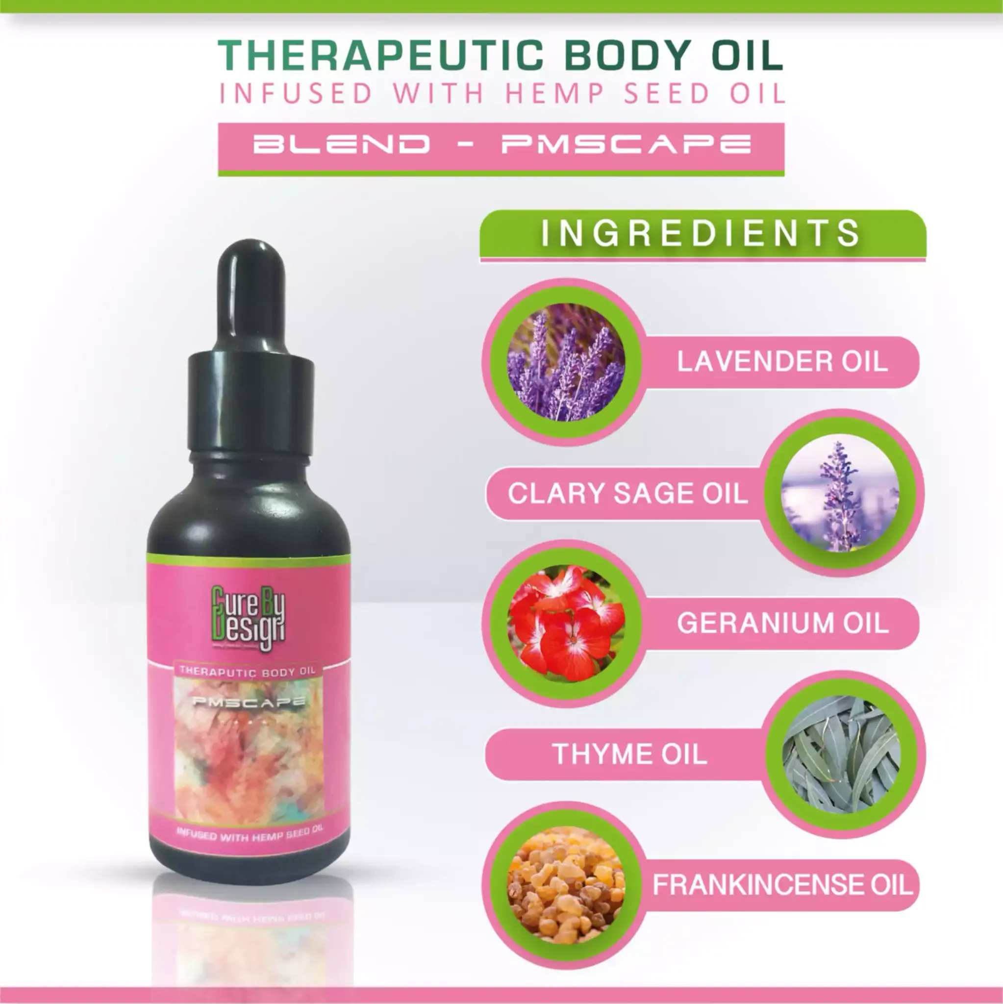 Cure By Design Therapeutic Healing Blend - PMScape 30ml