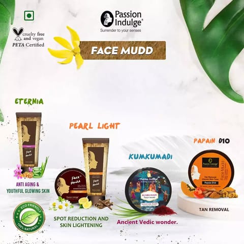 Passion Indulge Pearl Light Face Mudd Pack for Spot Reduction | Glowing &Lightening Skin