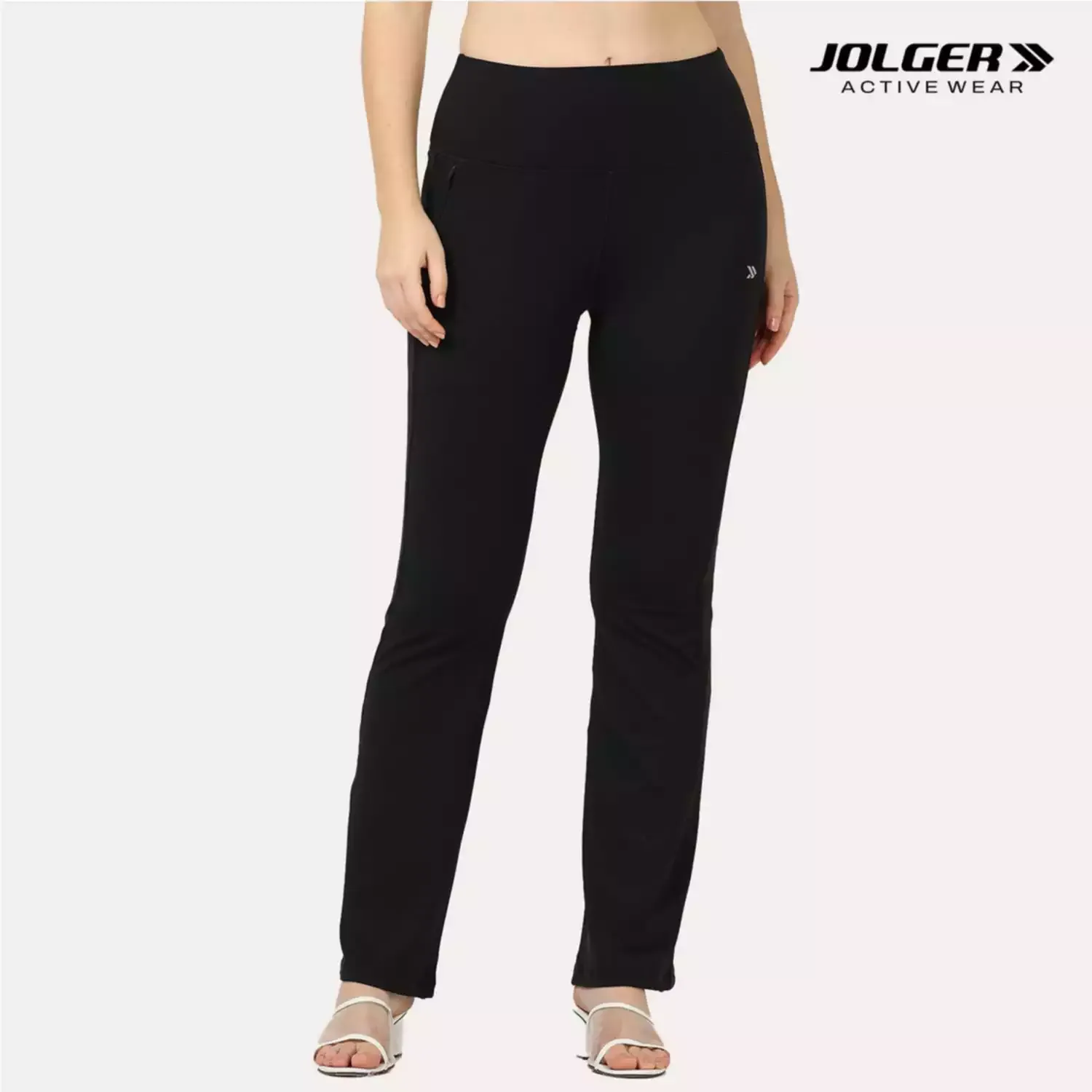 JOLGER Women's Super High Waisted 4 way Stretch Active Flared pant