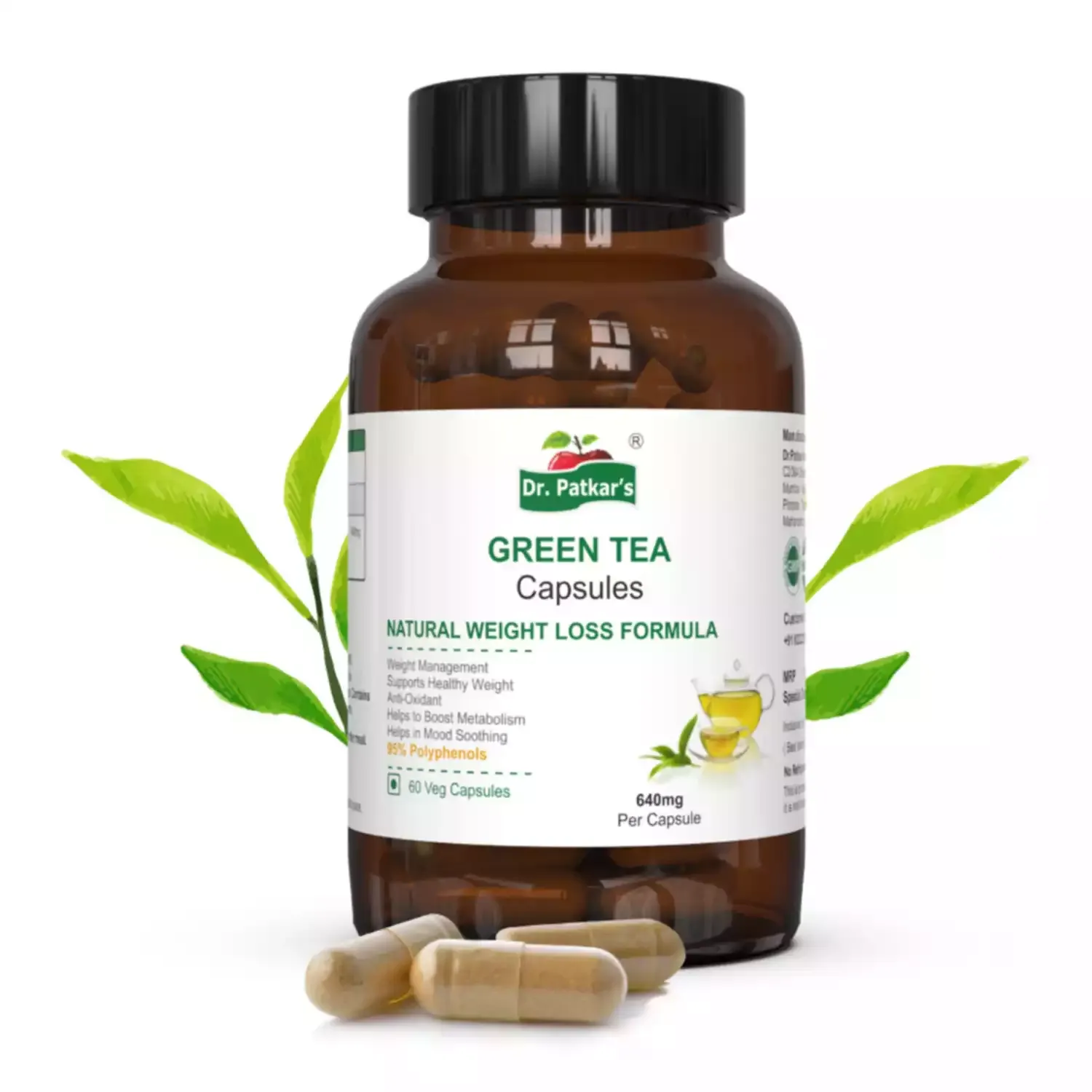 Dr. Patkar's Green Tea Veg Capsules (60 Capsules)