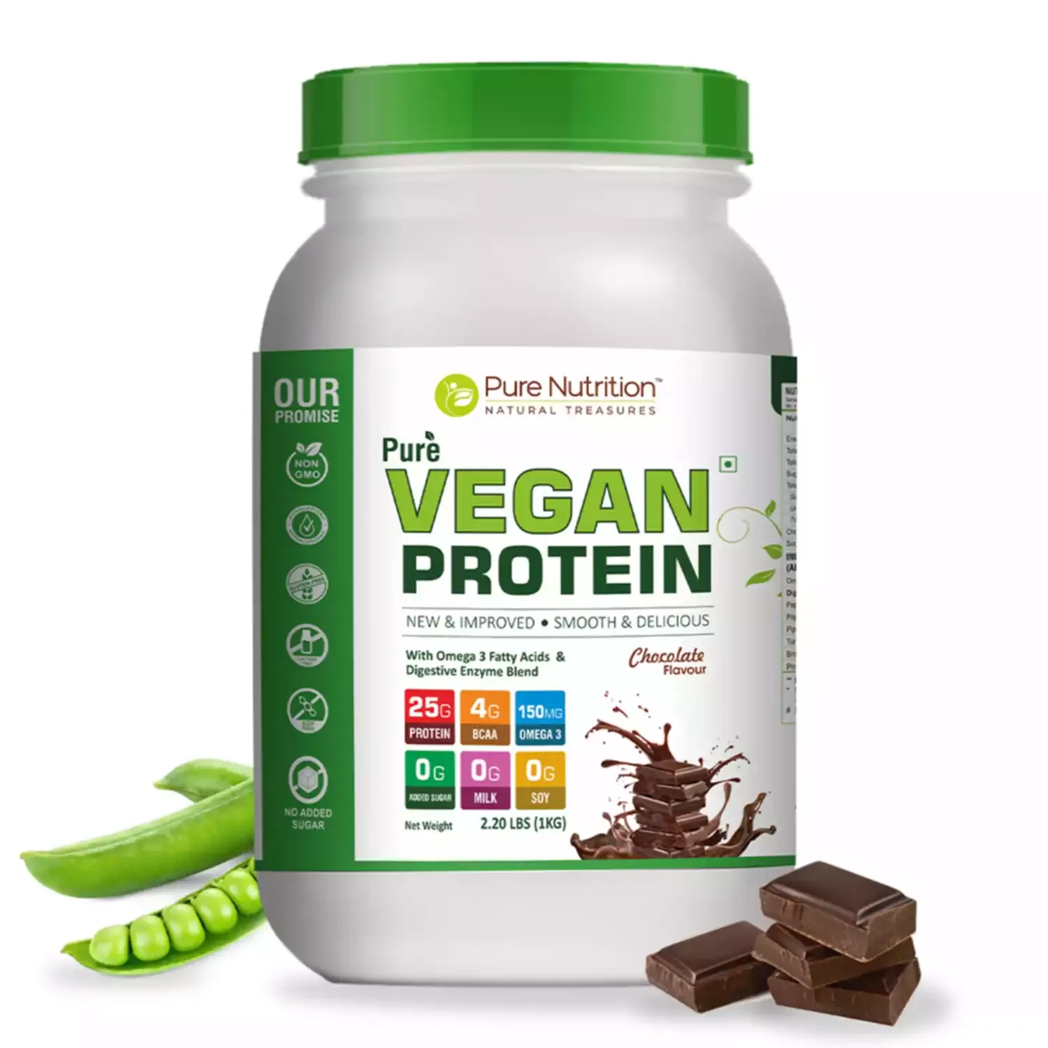 Pure Nutrition Vegan Protein - Chocolate Flavour- 1Kg