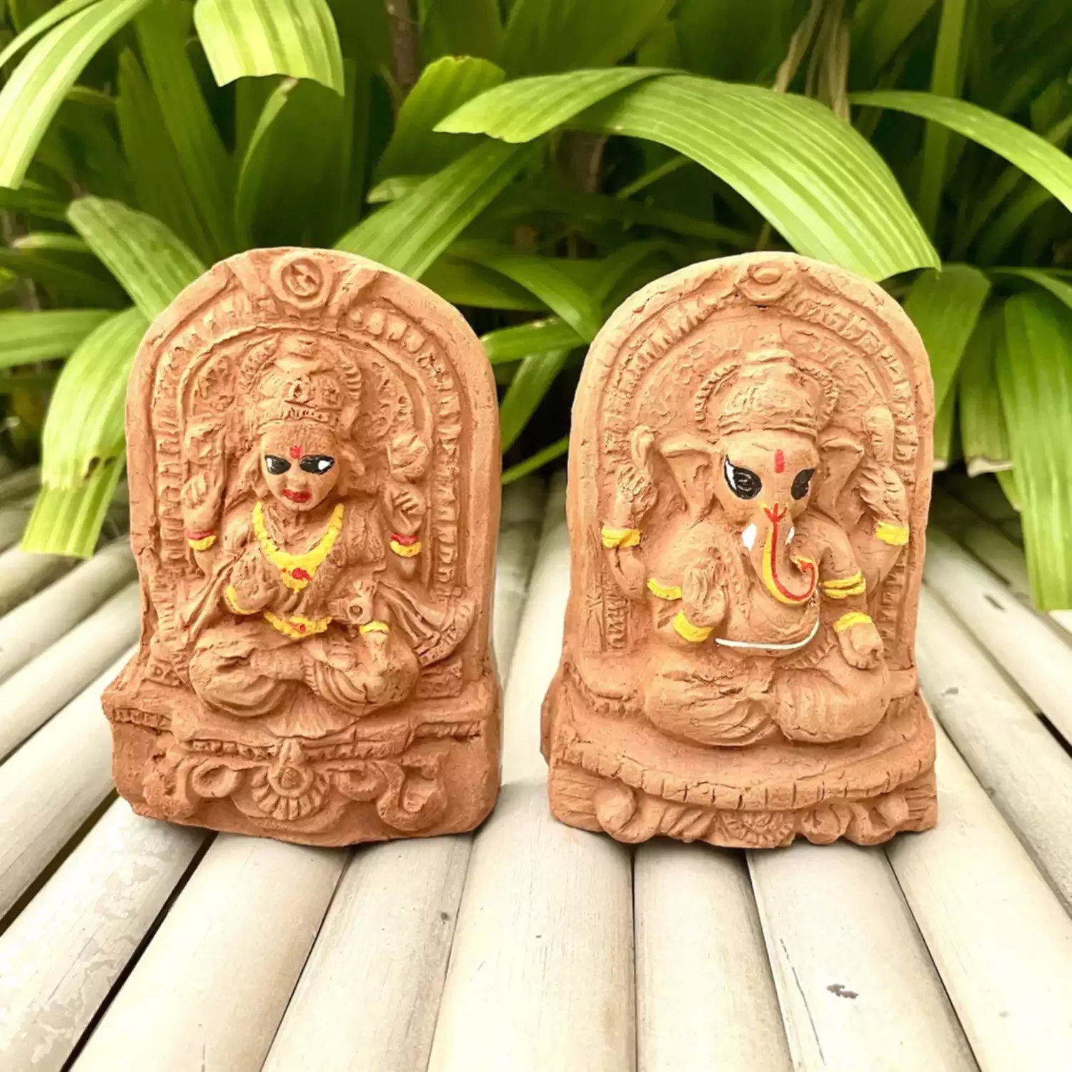 Sow and Grow Plantable Seed Ganesha and Lakshmiji with Marigold and Tulsi Seeds: DIY Grow Kit