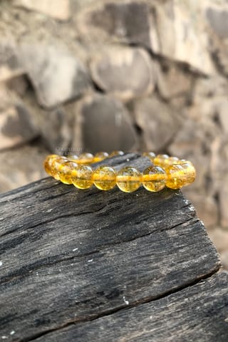 Buy SOLAVA Original Yellow Citrine Bracelet with Lab Certificate for Men  and Women - Natural Energised Bead Stone Crystal Bracelet for Money,  Success, and Good Luck - 8MM Beads at Amazon.in