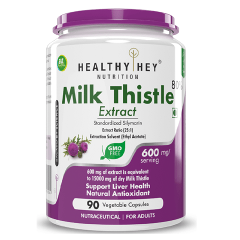 HealthyHey Nutrition Milk Thistle Extract (90 Vegetable Capsules)