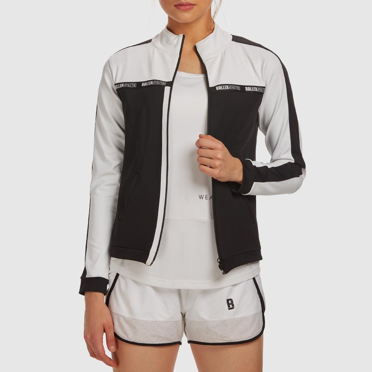 Baller Athletik Signature Zip Up - Black and White Women