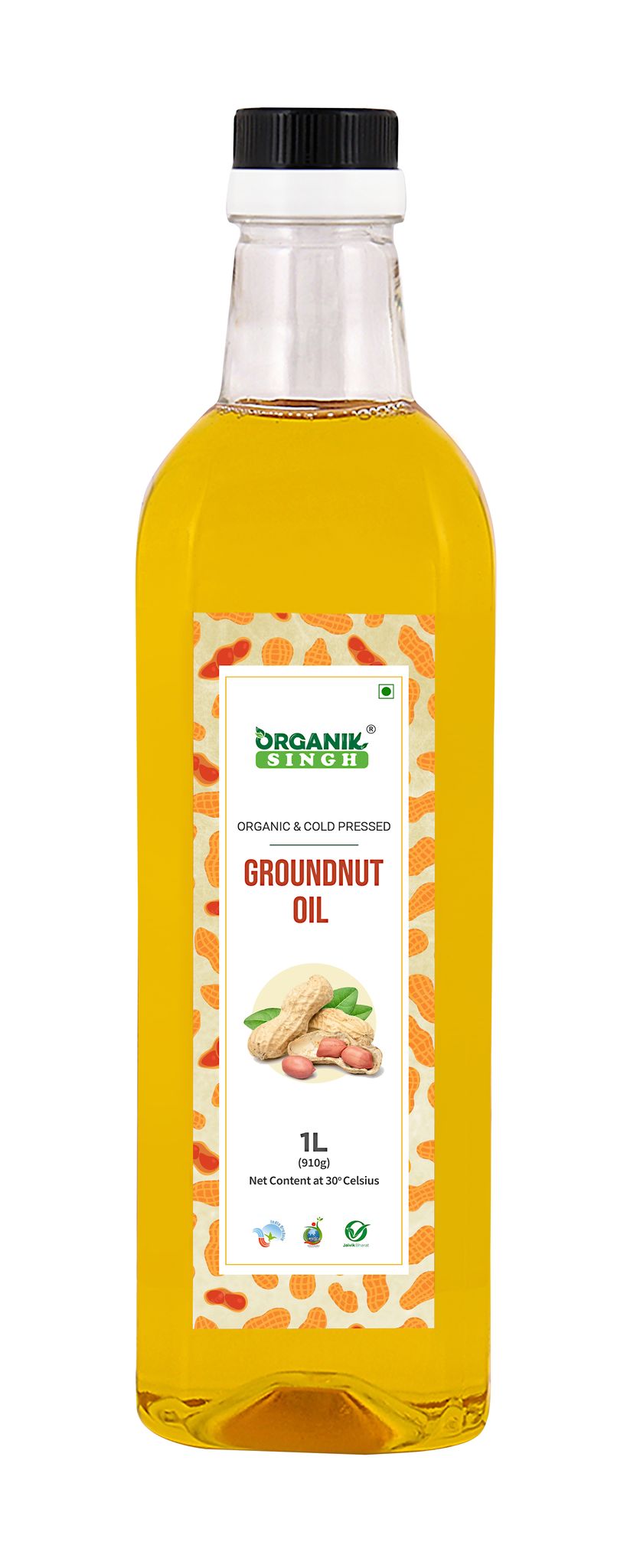 Organik Singh Organic Cold Pressed Groundnut Oil (1 Litre)