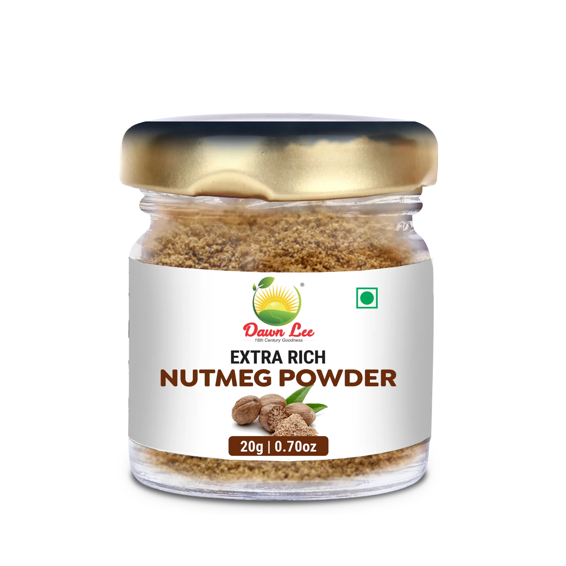 Dawn Lee Nutmeg Powder (20 gms) | Jaiphal Powder | Enhancing Flavor in Cooking | Cold & Cough Healer | Act as a Kidney Detoxifier