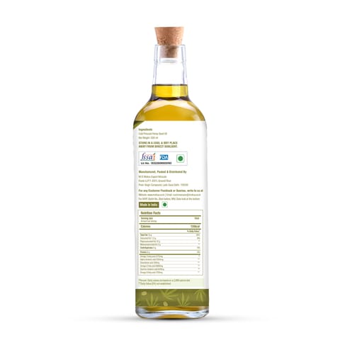 Moksa Hemp Seed Oil Edible Cold Pressed (500 ml)