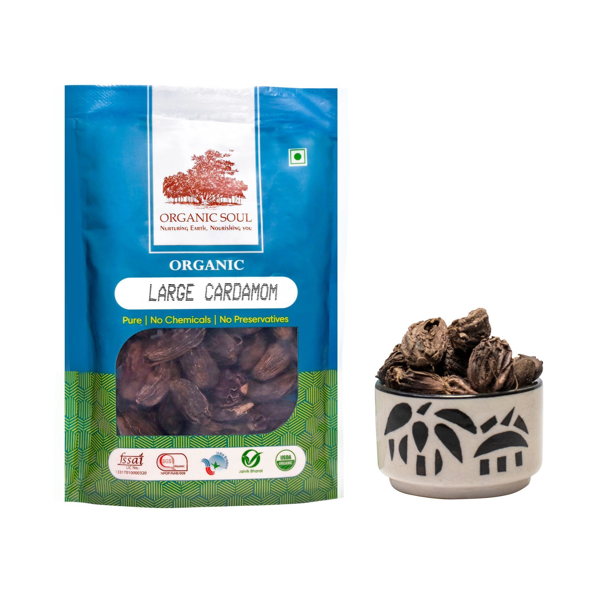 Organic Soul Large Cardamom Whole (50 gms)