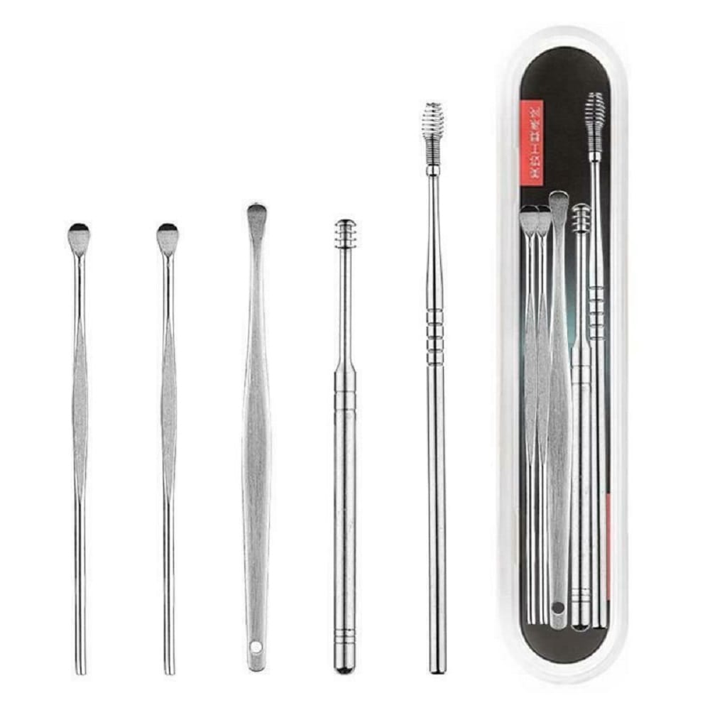 Organic B Ear Pick (5 Pcs) with a Storage Box | Earwax Removal Kit | Ear Cleansing Tool Set