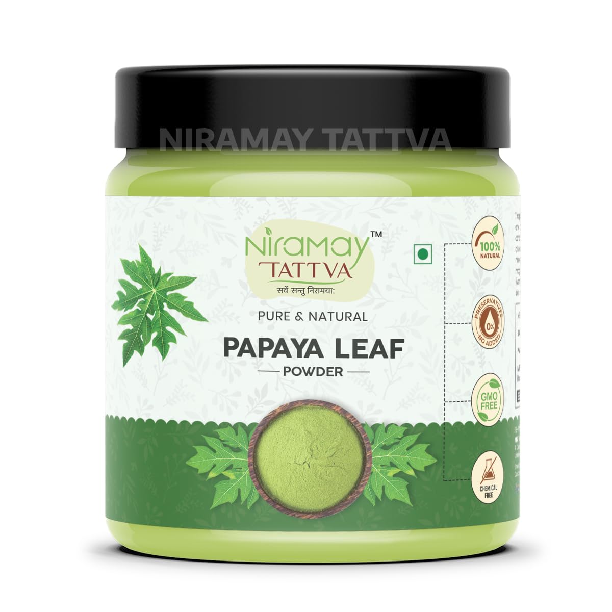 Niramay Tattva Papaya Leaf Powder (150 gms), Promotes Digestion, Platelet Support (Natural Papita Patti Powder)