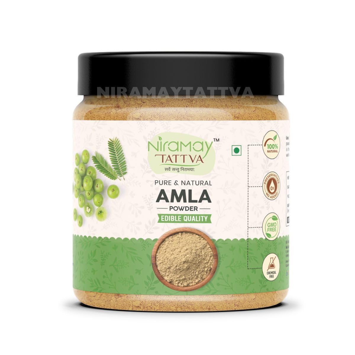 Niramay Tattva Amla Powder (Indian Gooseberry), For Hair Growth (200 gms), Black Colour, Drinking and Eating