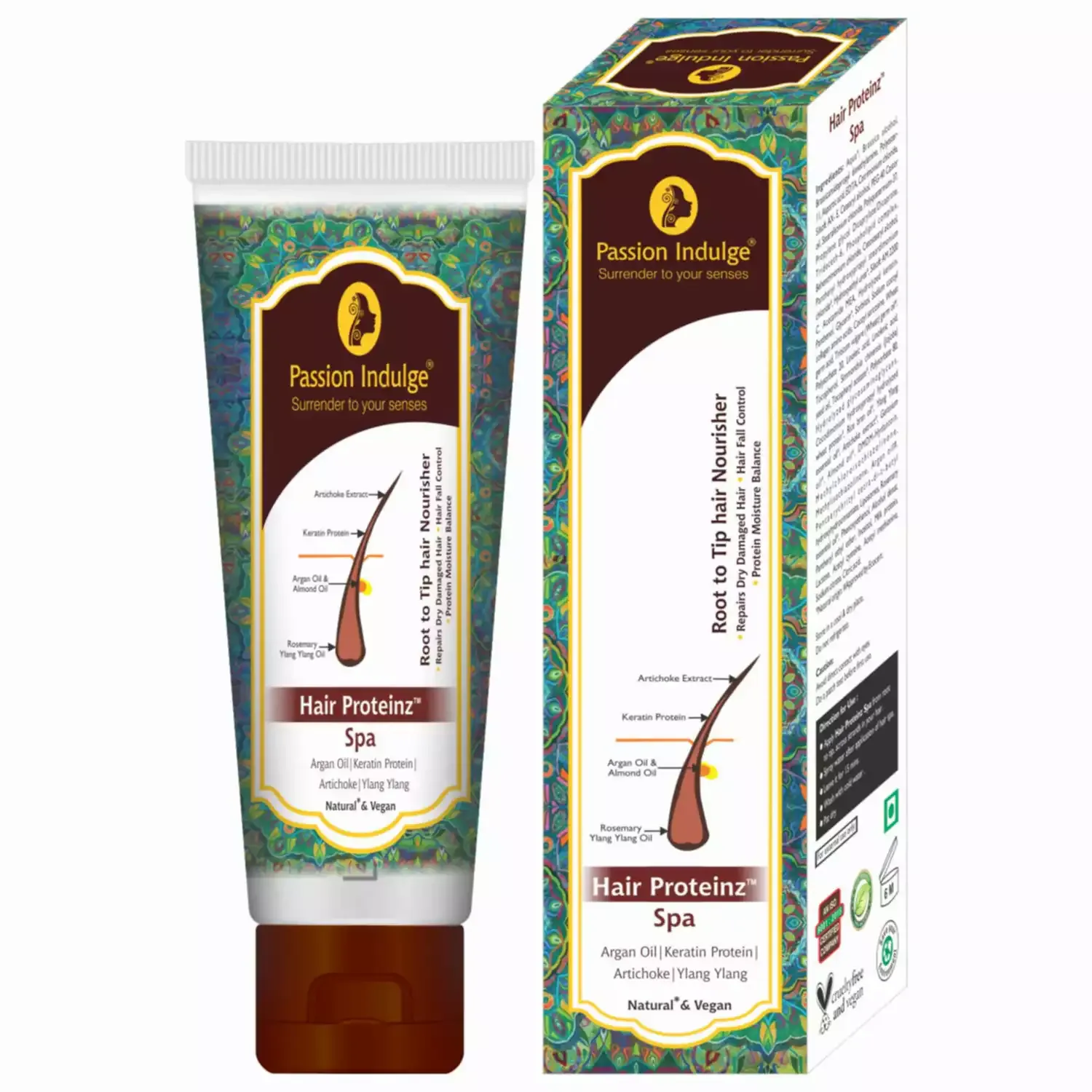 Passion Indulge Hair Proteinz Spa for Repair Damaged and Hair Fall Control | Natural & Vegan (100 gms)