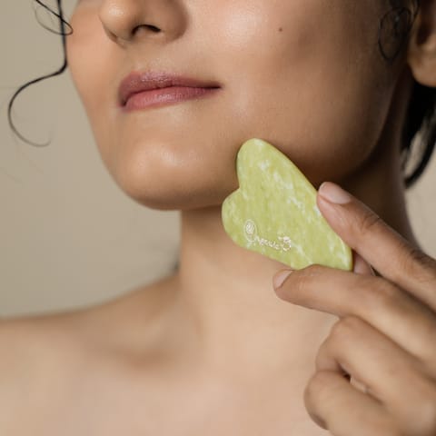 Organic B Gua Sha (Green Quartz)