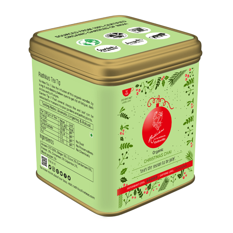 Radhikas Fine Teas and Whatnots Organic Christmas Chai - A Tea that Celebrates the Spirit of Christmas