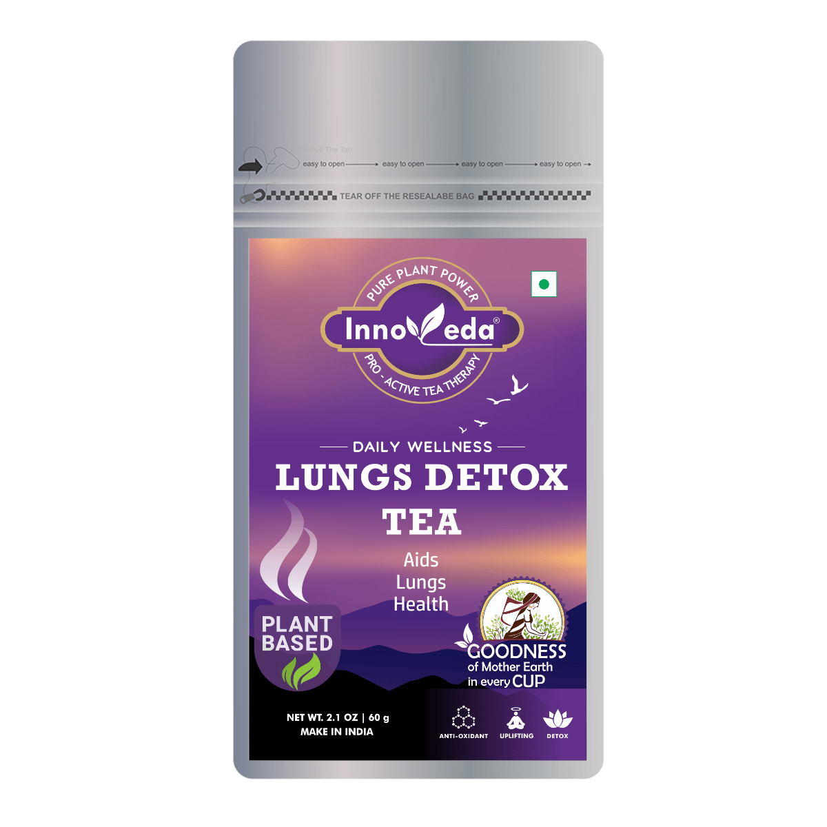 Innoveda Lungs Cleanse & Detox Tea (1 month pack 60 gms)