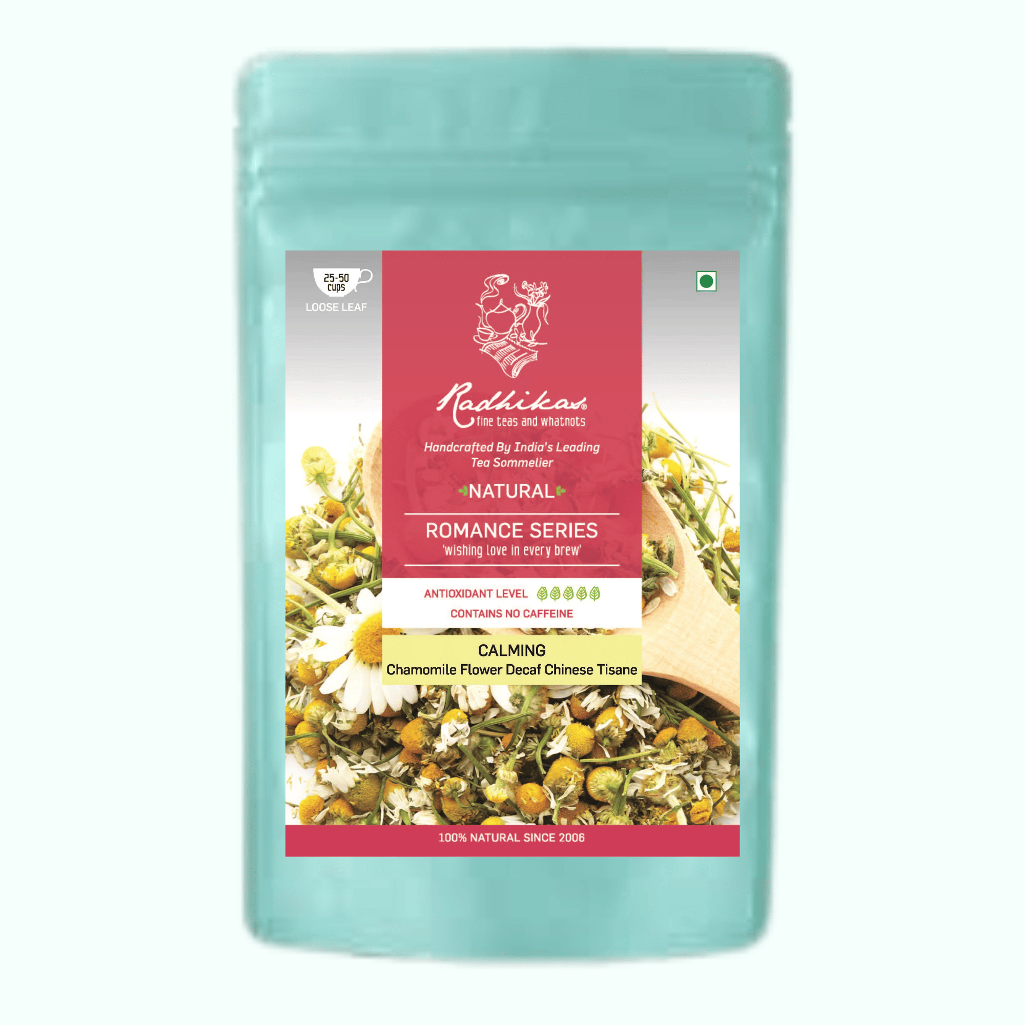 Radhika Fine Tea and Whatnots CALMING Chamomile Flower Decaf Chinese Tisane - A Tea for Sleep and Serenity