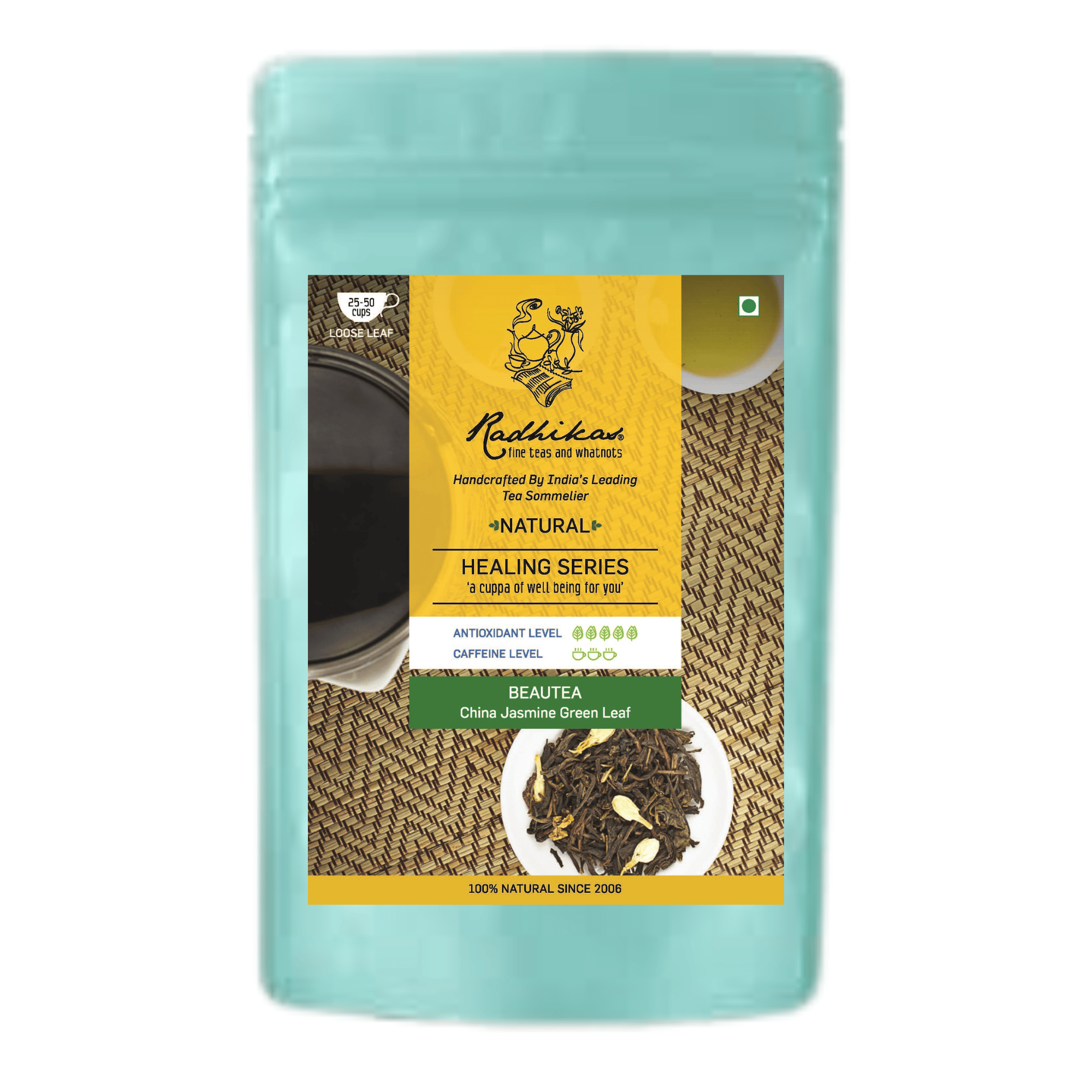 Radhikas Fine Teas and Whatnots BEAUTEA China Jasmine Green Leaf - The secret to your well-being with its fragrant and nourishing qualities