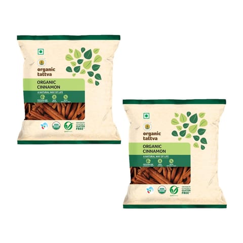 Organic Tattva,Organic Cinnamon (Dalcheeni) Whole/Sabut - 50 gms (Pack of 2)