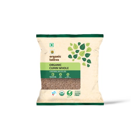 Organic Tattva, Cumin (Jeera) Whole/Sabut Seeds-400 G | 100% Vegan, Gluten Free and NO Additives | Fresh, Clean, and sorted